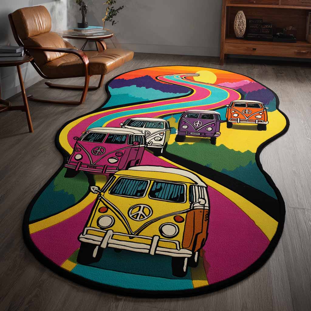 Hippie Trail Custom Shape Area Rug NCU0XD2716