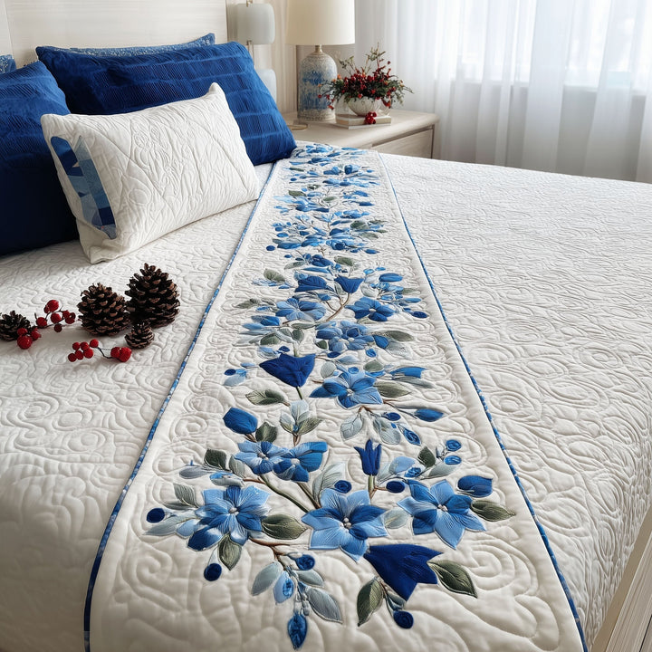 Holiday Sparkle Quilted Bed Runner NCU0PT9154