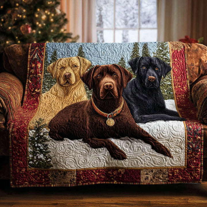 Labrador Retriever Quilted Sofa Cover NCU0VT339