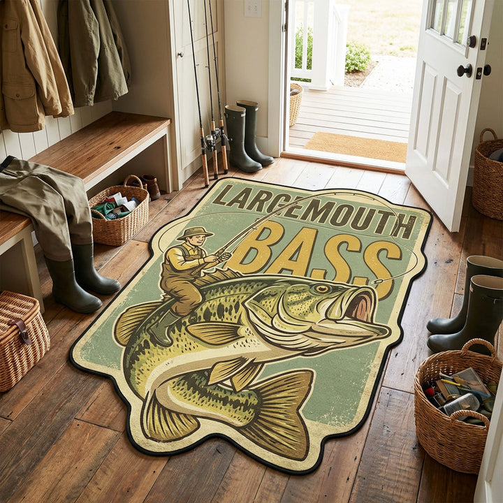 Largemouth Bass Custom Shape Area Rug NCU0TV1875