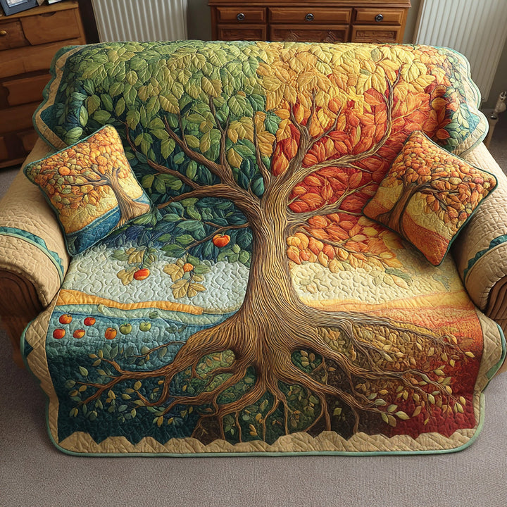 Tree Of Life Quilted Sofa Cover NCU0VT370