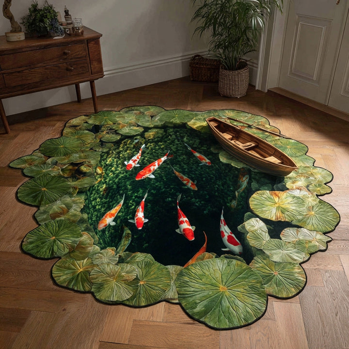 Lotus Pond Custom Shape Area Rug NCU0TV1834