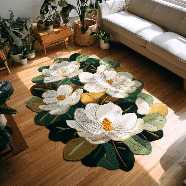 Magnolia Bloom Custom Shape Area Rug NCU0XD2710