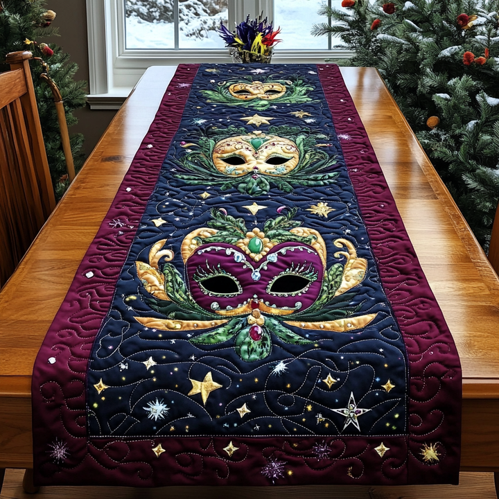 Mardi Gras Quilted Table Runner NCU0VT111