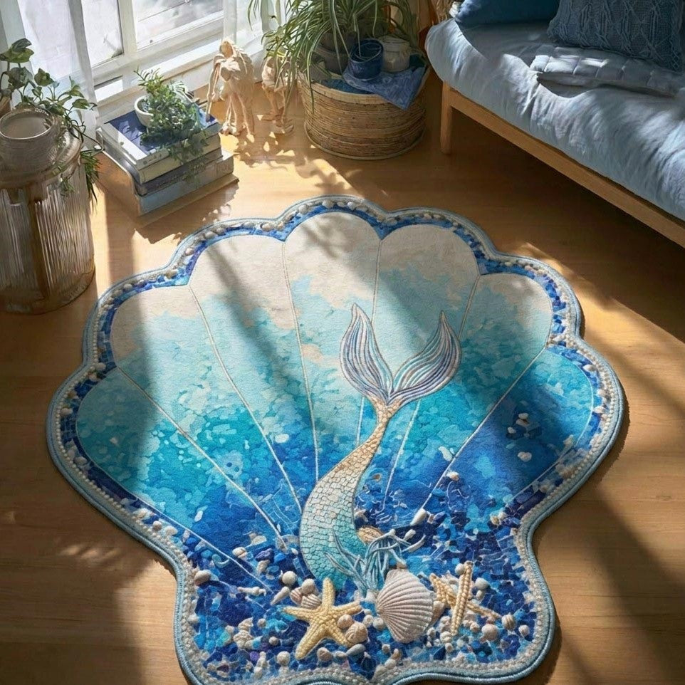 Mermaid Secret Custom Shape Area Rug NCU0DV9640