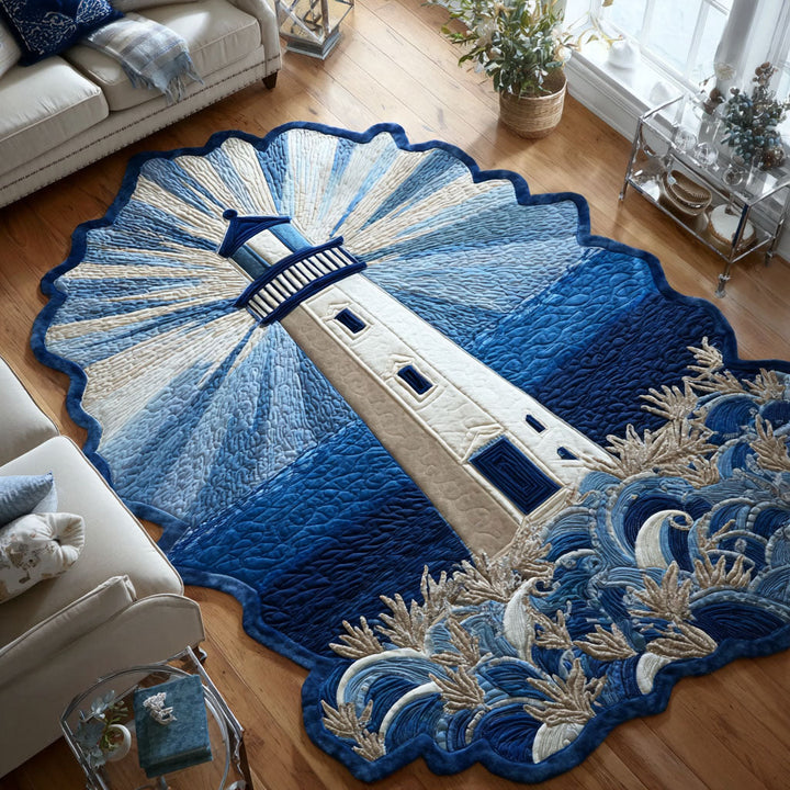 Midnight Lighthouse Path Custom Shape Area Rug NCU0PT11670