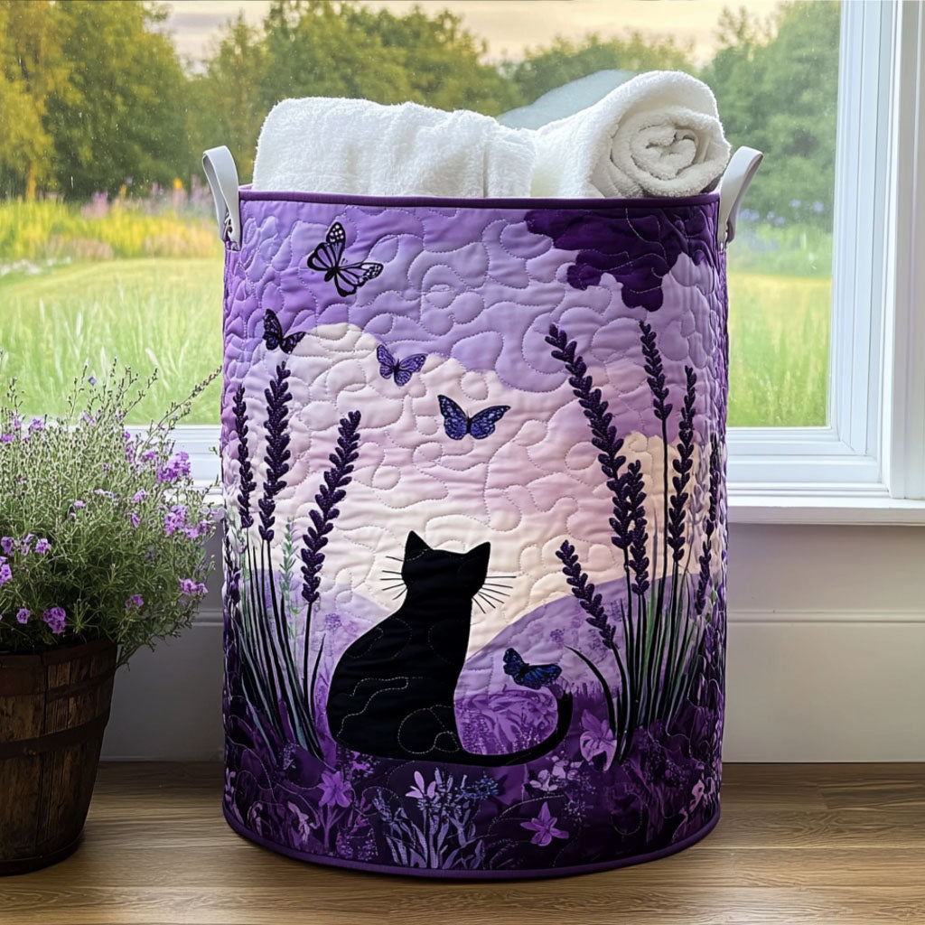Midnight Meadow Quilted Laundry Basket NCU0PTT932