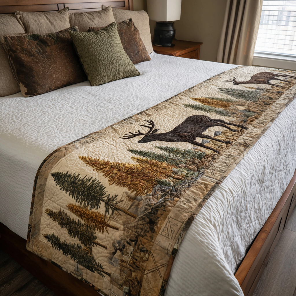 Morning Mist Quilted Bed Runner NCU0PT8377