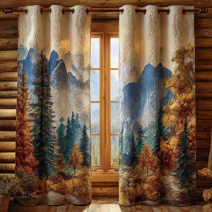 Mossy Grove Quilted Curtains NCU0DV8371