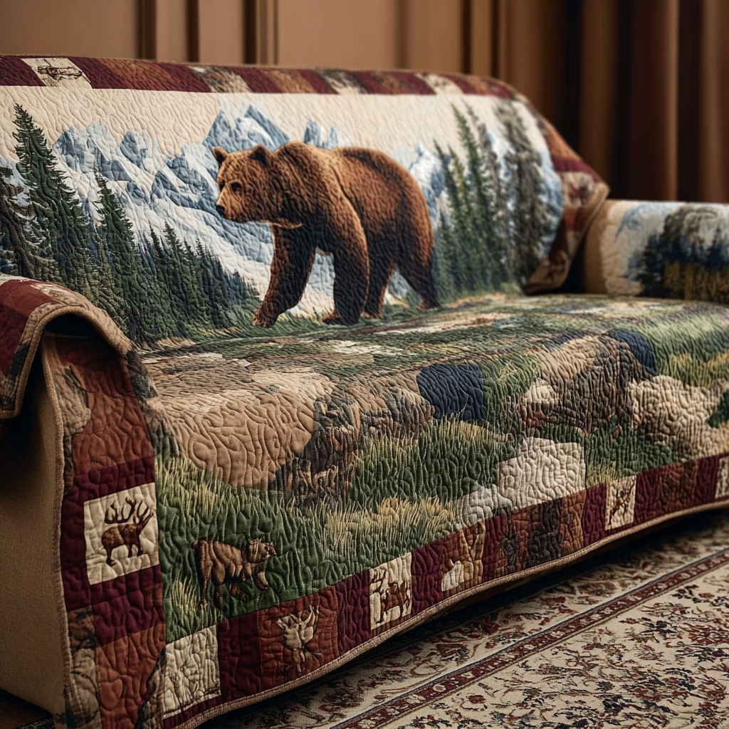 Mountain Trail Quilted Sofa Cover NCU0DK10536