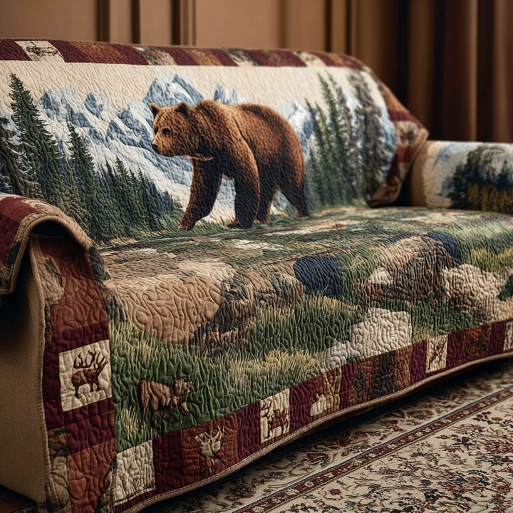 Mountain Trail Quilted Sofa Cover NCU0DK10536
