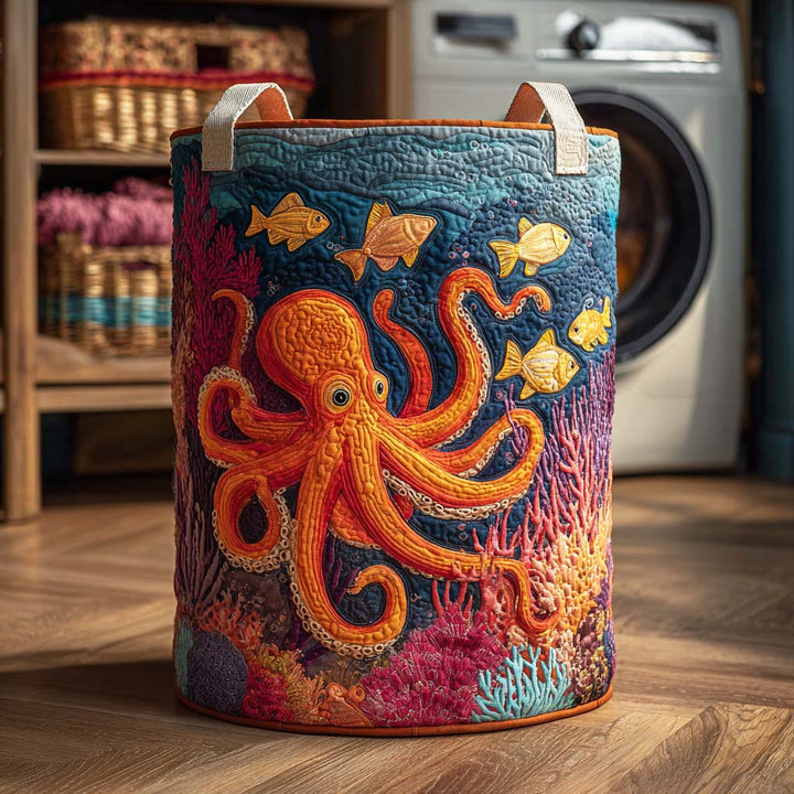 Ocean Quilted Laundry Basket NCU0QN043