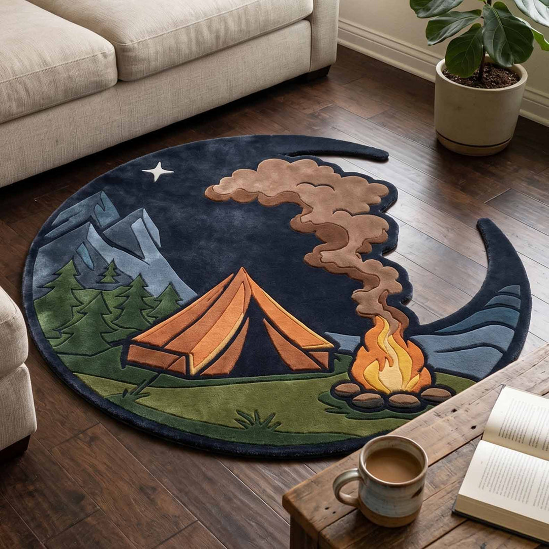 Night Camp Custom Shape Area Rug NCU0XD2754