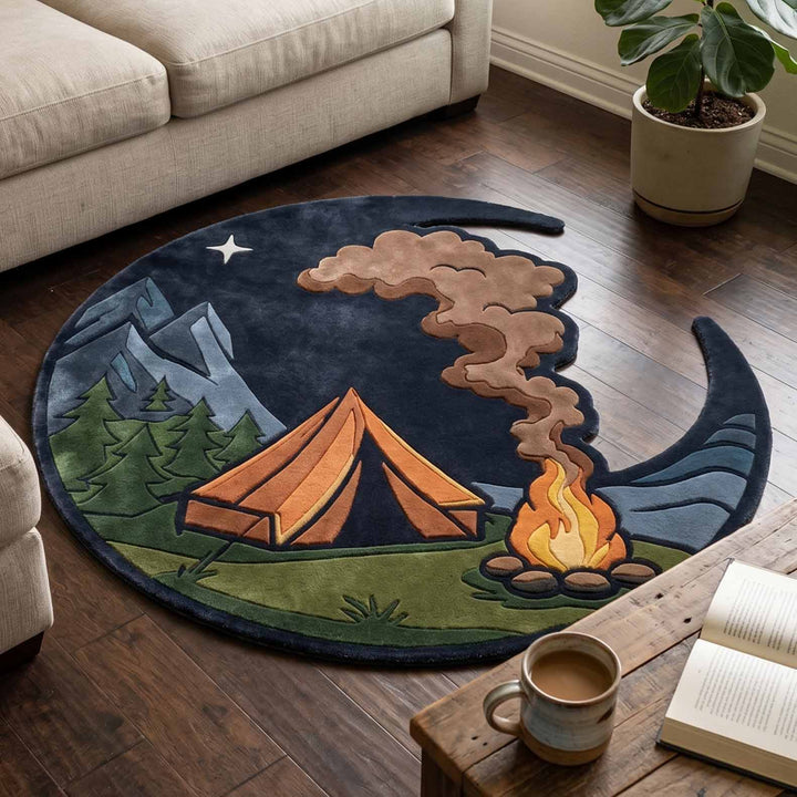 Night Camp Custom Shape Area Rug NCU0XD2754
