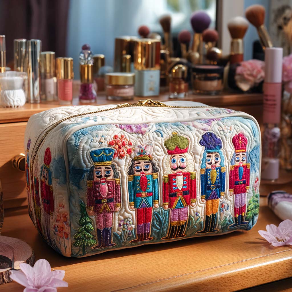 Nutcracker Treasure Quilted Makeup Bag NCU0PT9508