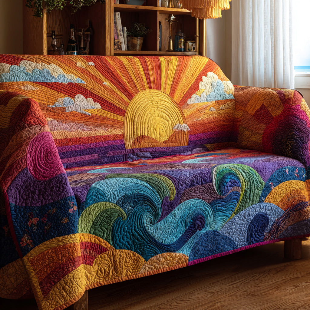 Ocean Radiance Quilted Sofa Cover NCU0VL2999