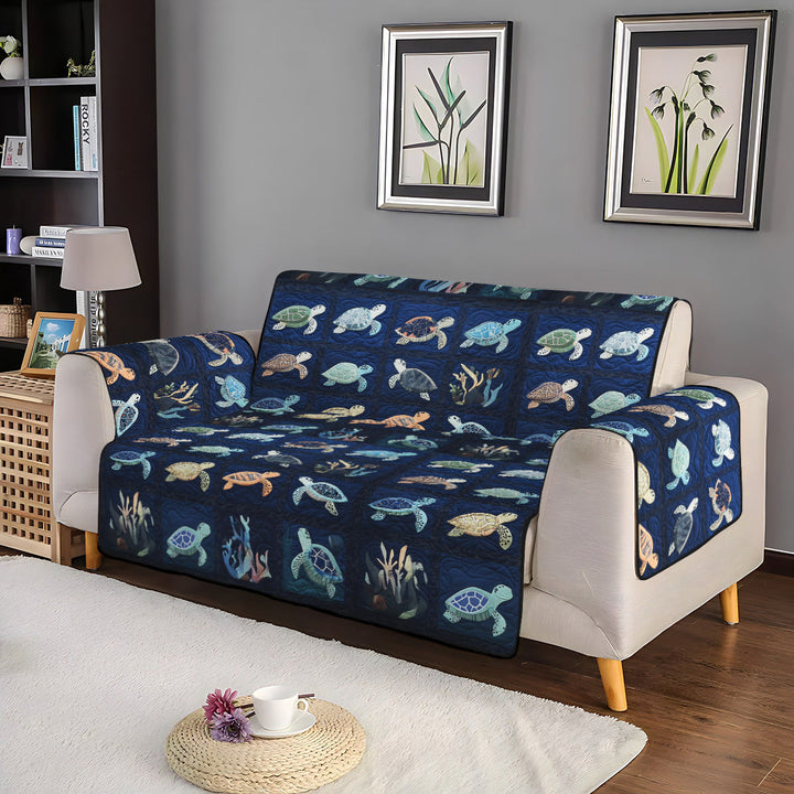 Oceanic Odyssey Quilted Sofa Cover NCU0PT1076