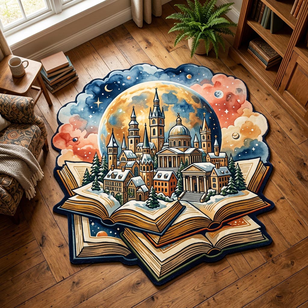 Old Manuscript Custom Shape Area Rug NCU0TD2639