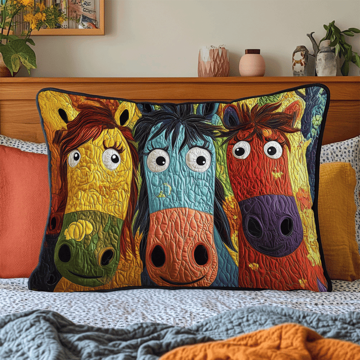 Painted Ponies Quilted Bedding Pillow Case NCU0DV7334