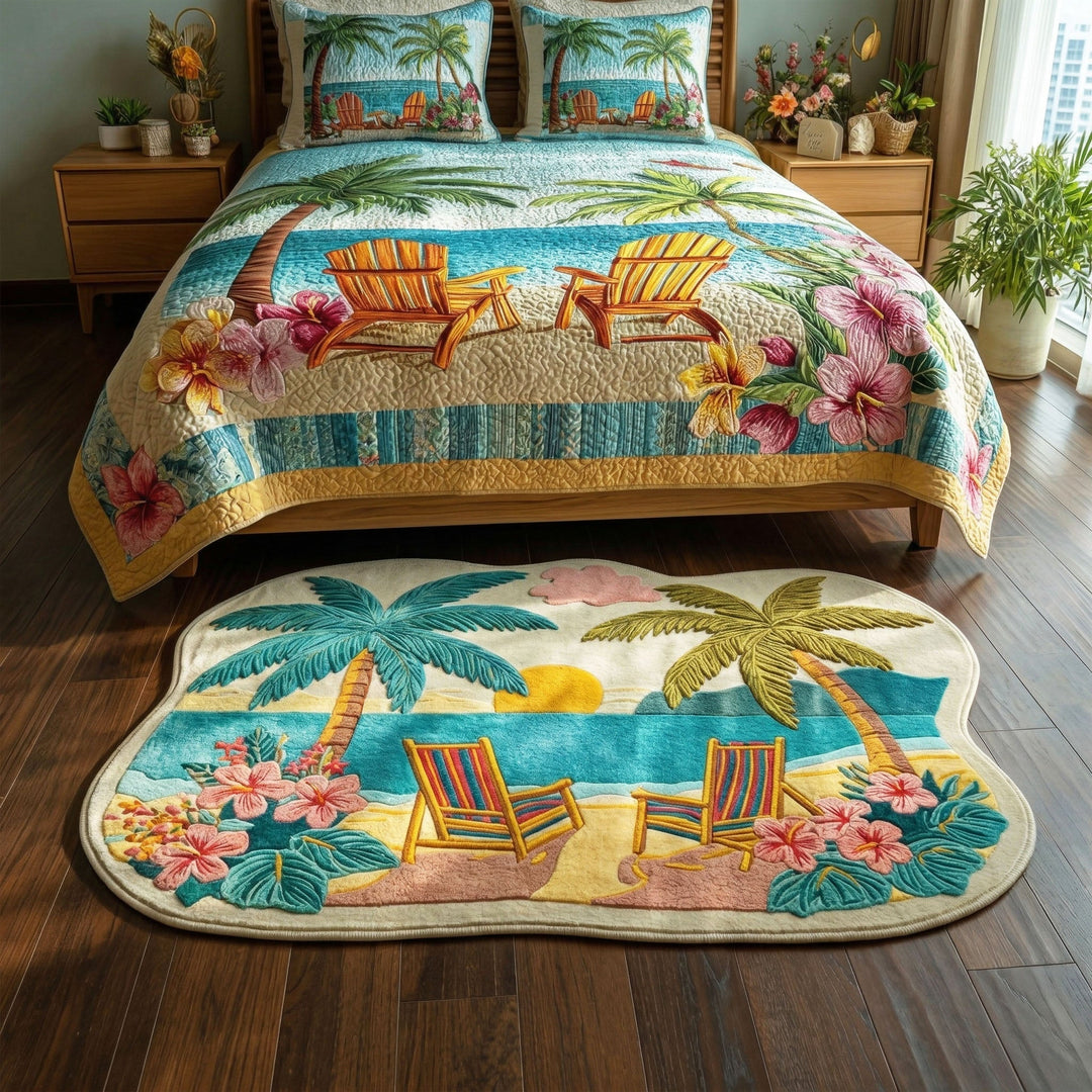 Palm Escape Custom Shape Area Rug NCU0TD2601