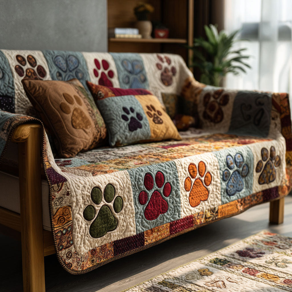 Paw Love Meadow Quilted Sofa Cover NCU0PT10910