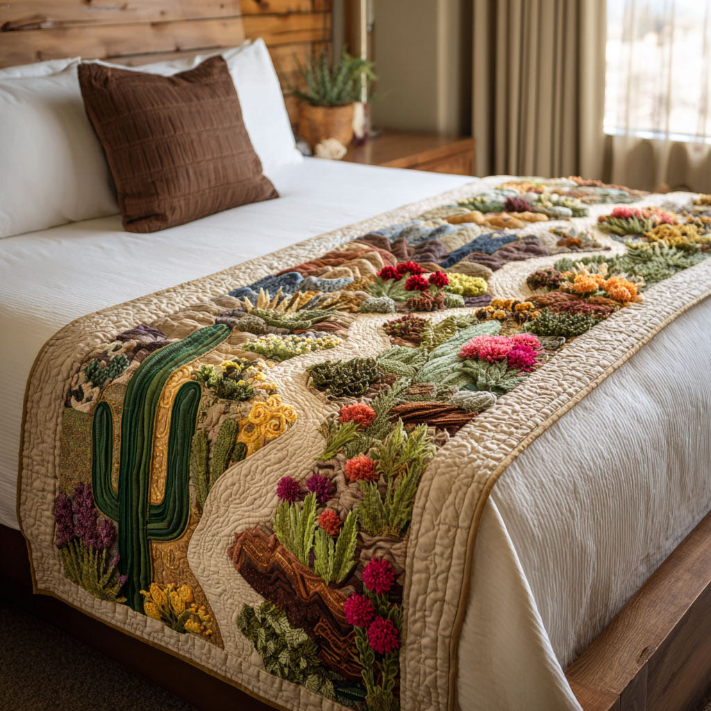 Prickly But Sweet Quilted Bed Runner NCU0PT8628