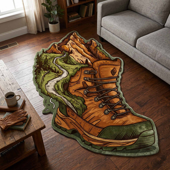 Ranger Boot Custom Shape Area Rug NCU0XD2759