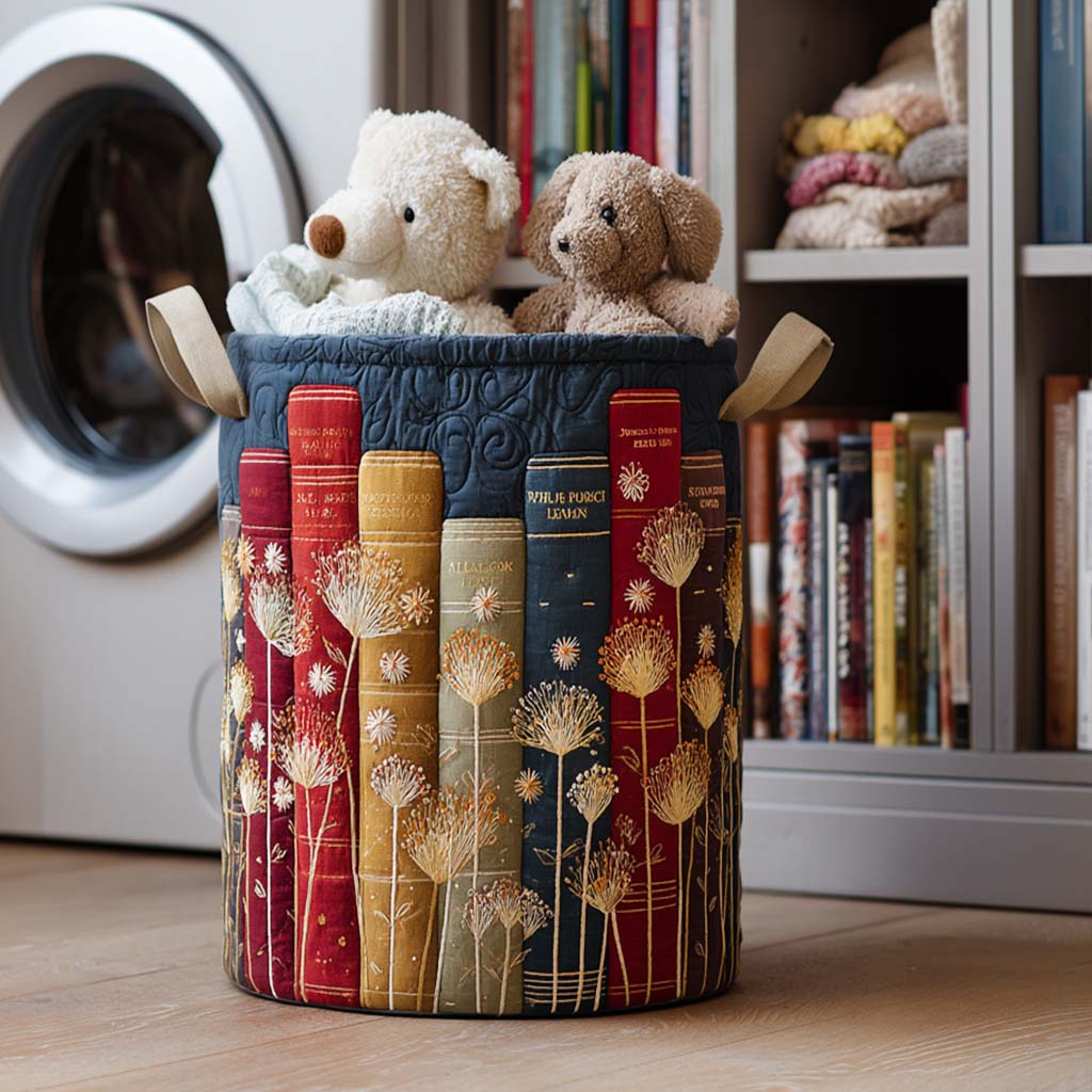 Read and Relax Quilted Laundry Basket NCU0NNT1127
