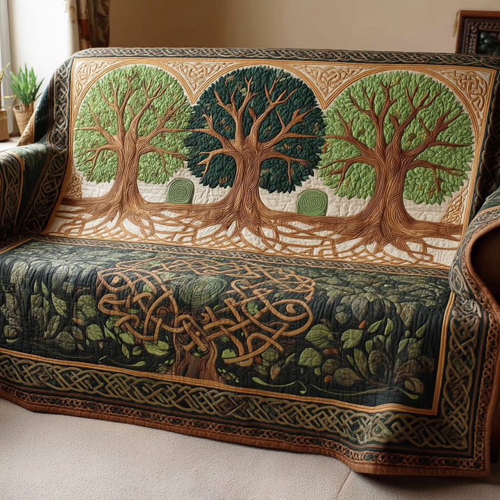 Tree Of Life Quilted Sofa Cover NCU0VT370