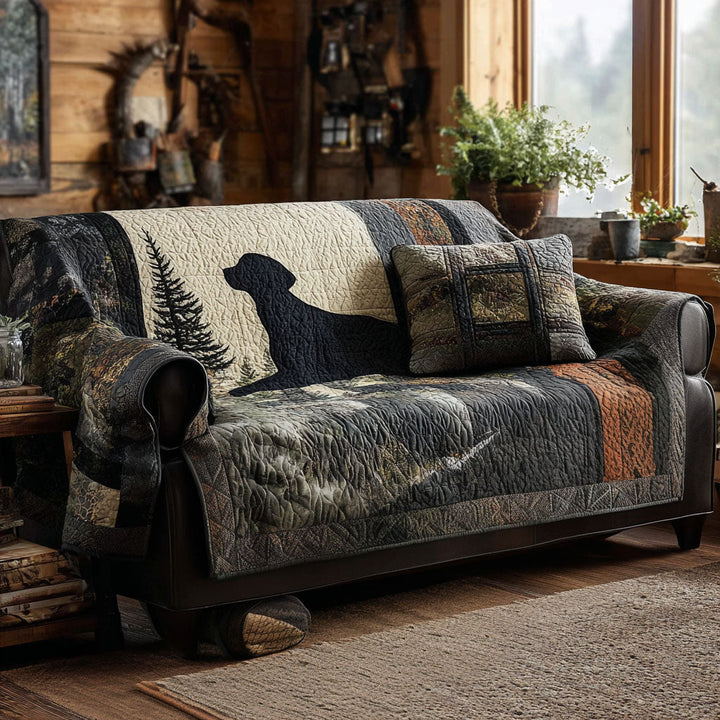 Labrador Retriever Quilted Sofa Cover NCU0VT339