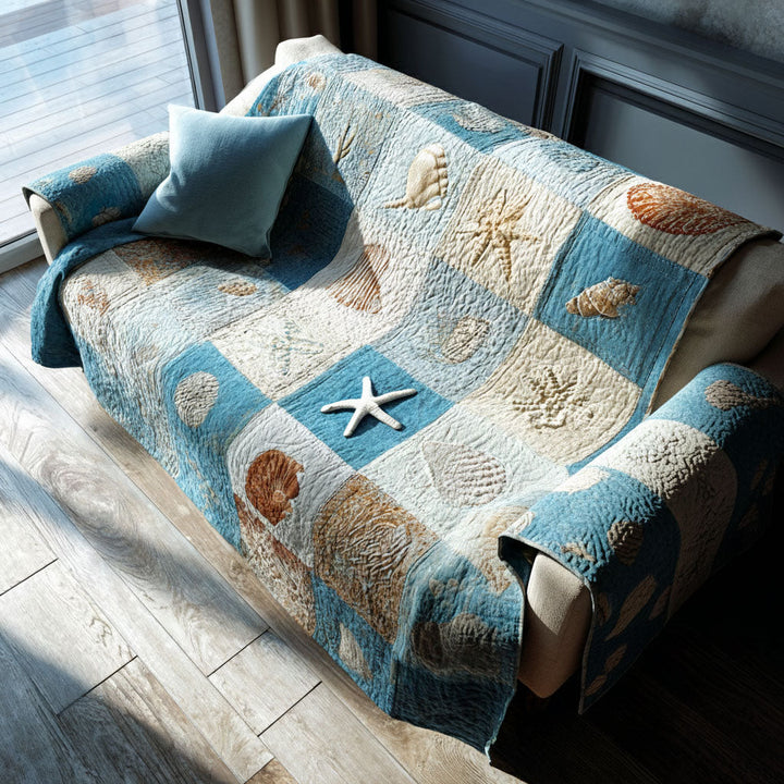 Sea Escape Quilted Sofa Cover NCU0PT10925
