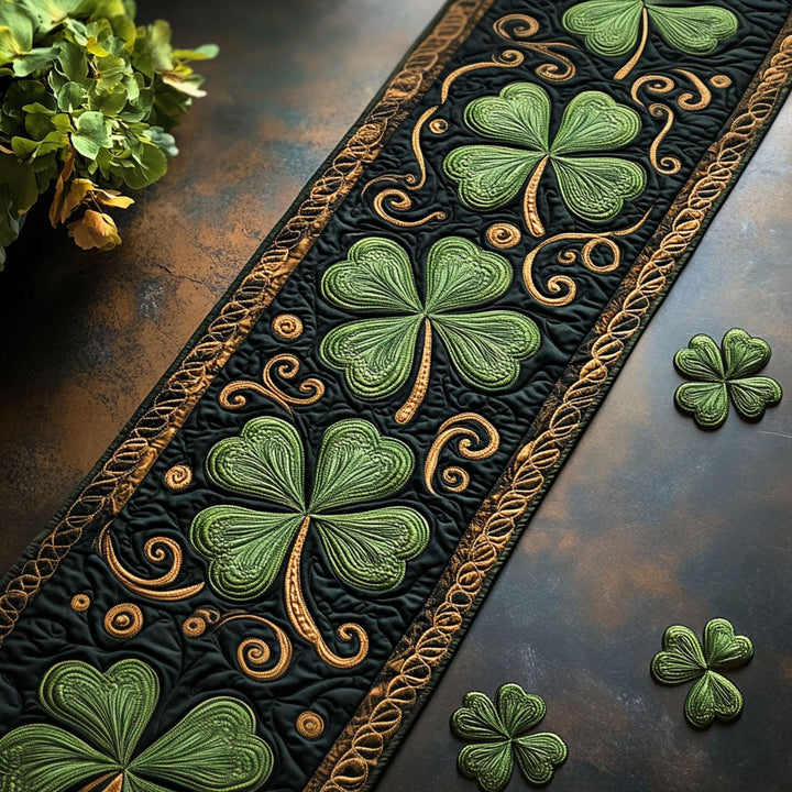 Shamrock Glow Quilted Table Runner NCU0PT3032