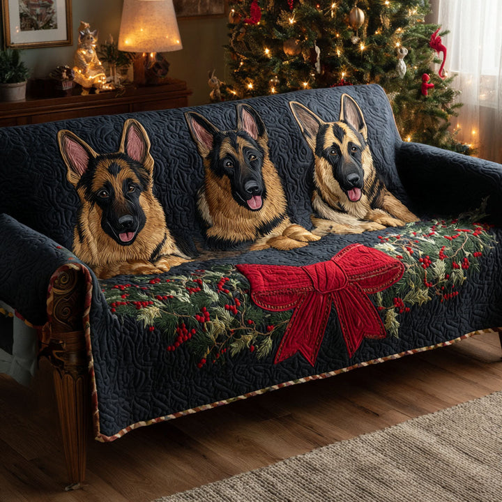 Shepherd Winter Bow Quilted Sofa Cover NCU0TV950