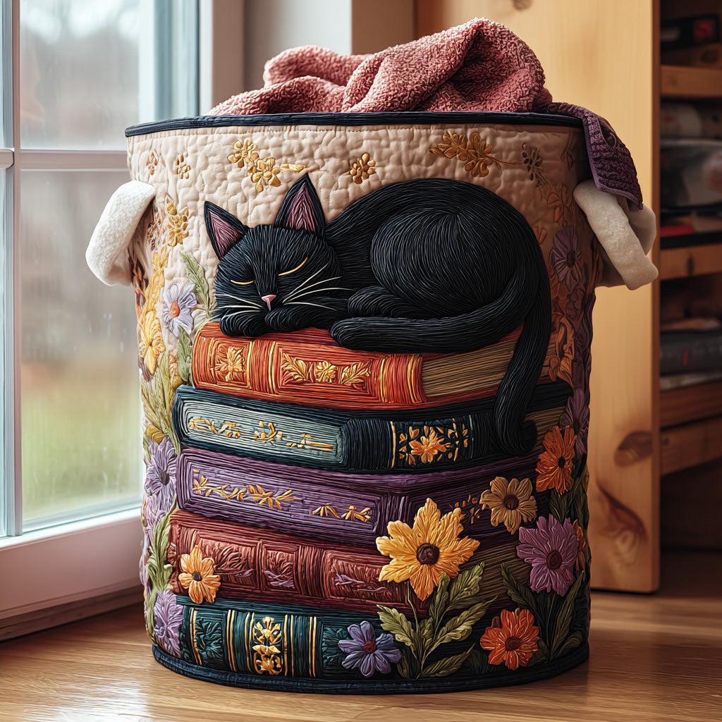 Cat Quilted Laundry Basket NCU0QN014
