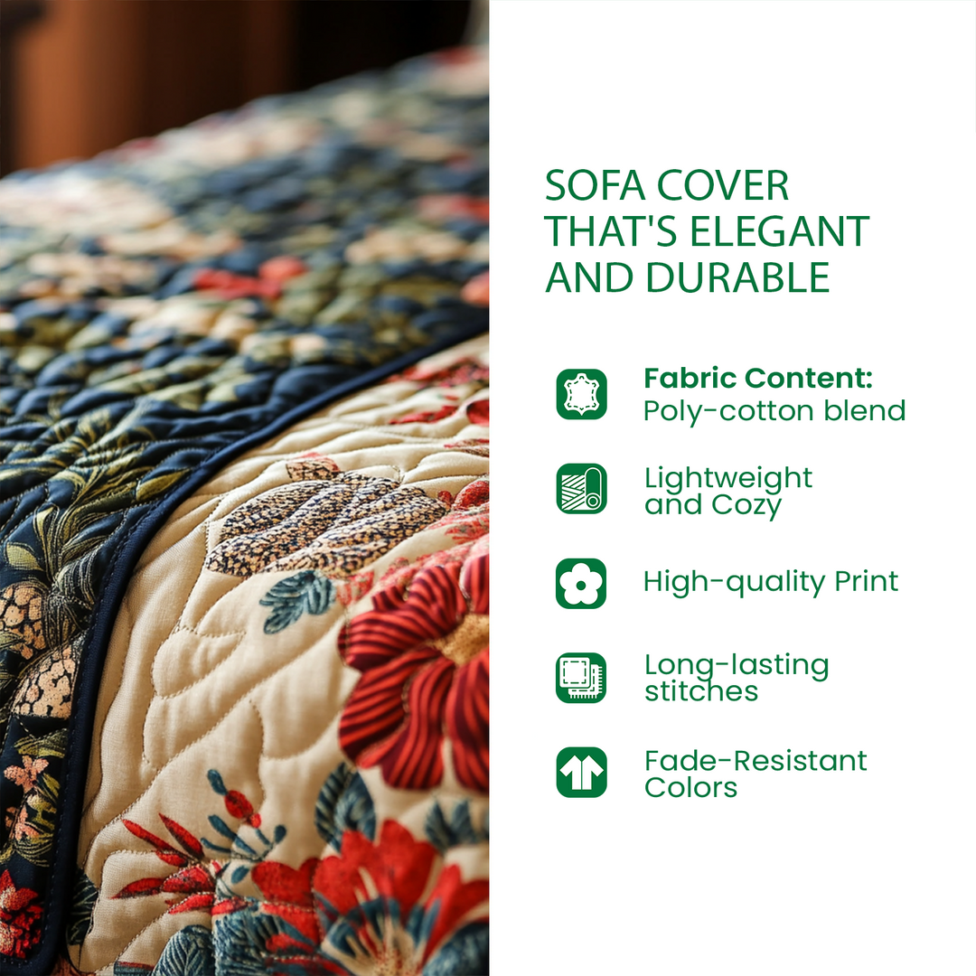 Butterfly Garden Quilted Sofa Cover NCU0TV542