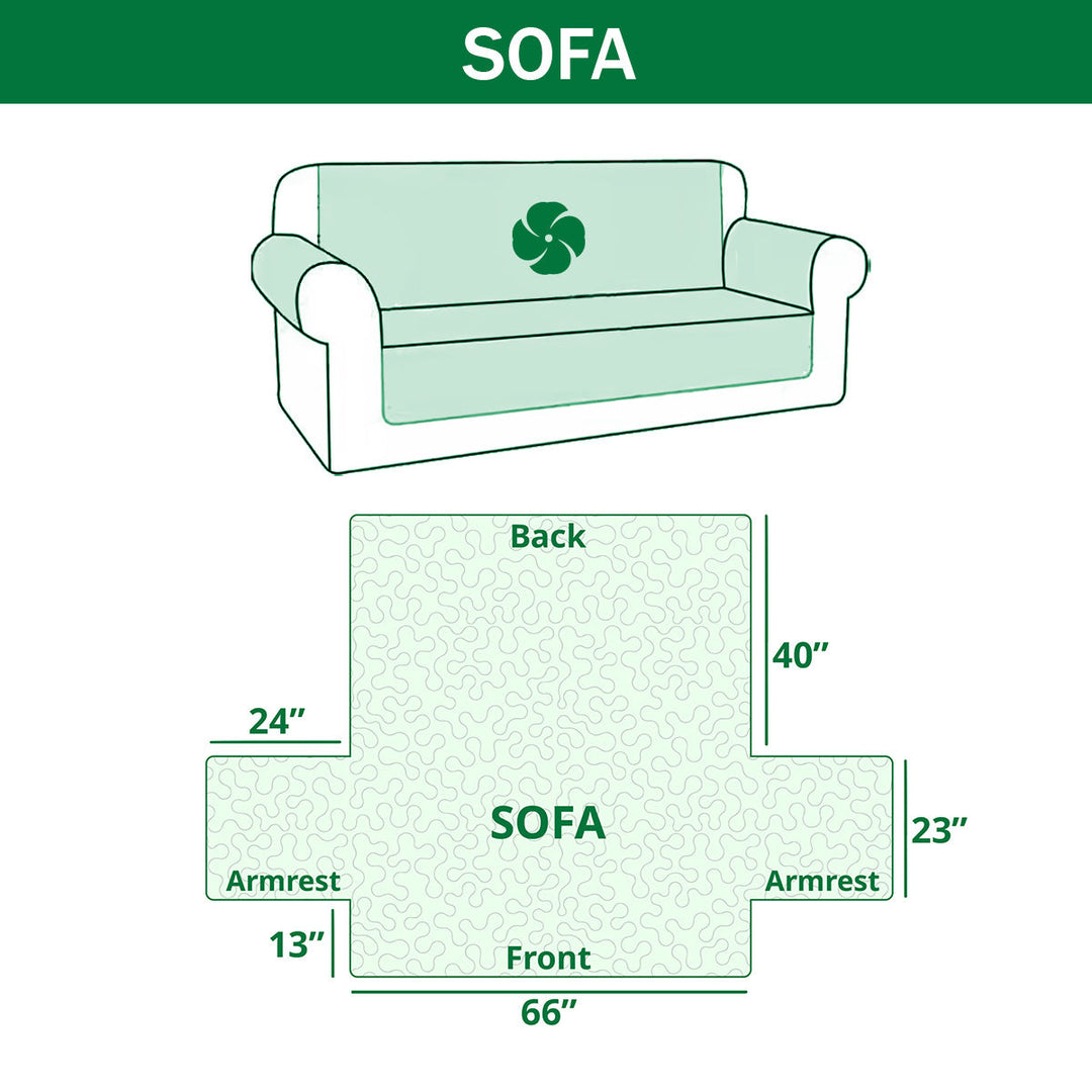 Meadow Bloom Rays Quilted Sofa Cover NCU0XD2069