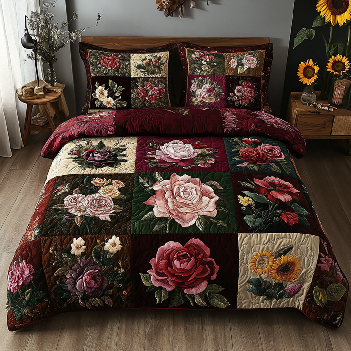 Springtime Charm 3-Piece Quilted Bedding Set NCU0VL1479