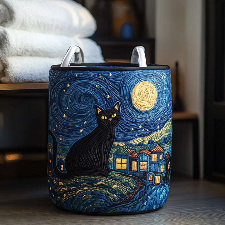 Cat Quilted Laundry Basket NCU0QN041