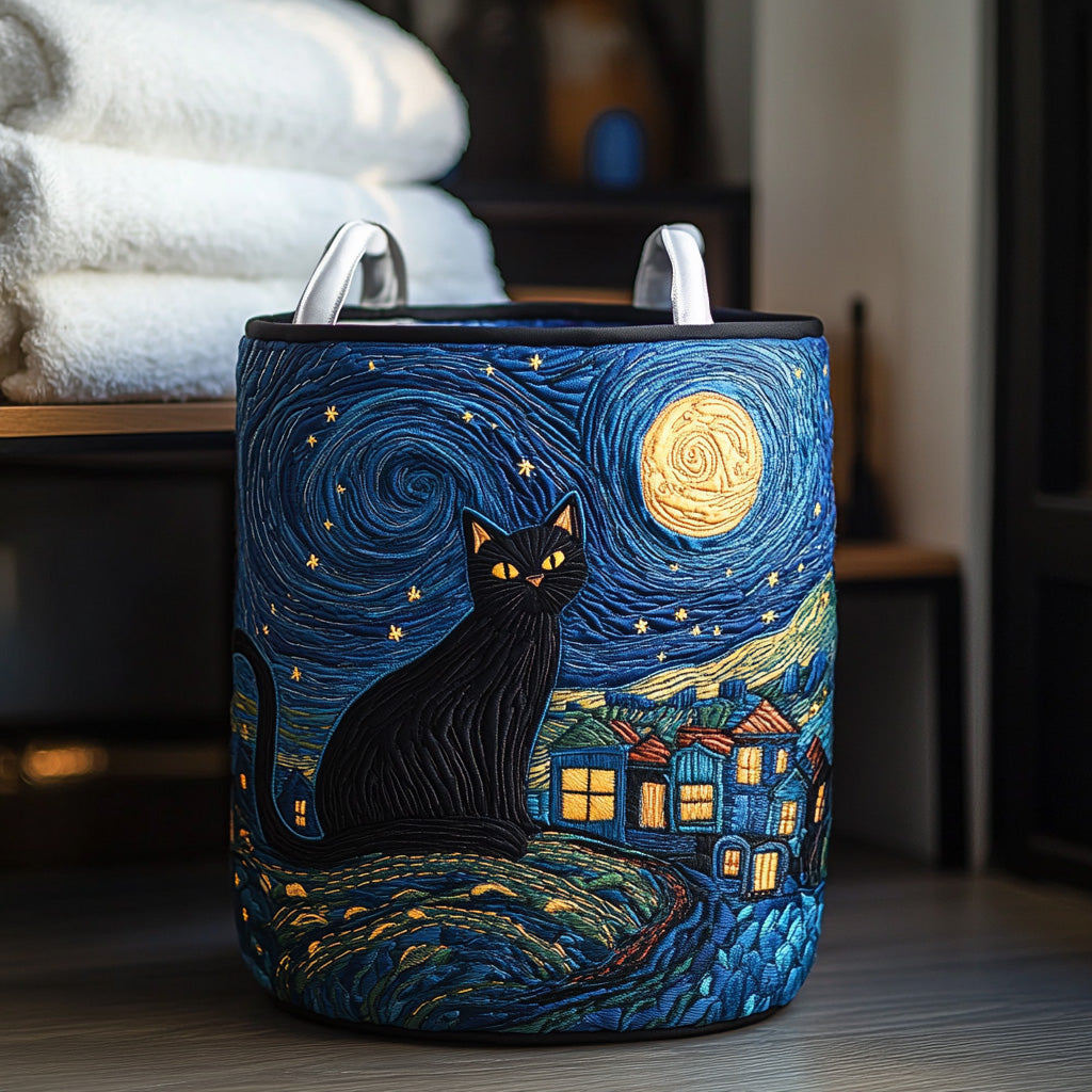 Starry Paws Quilted Laundry Basket NCU0PVL529
