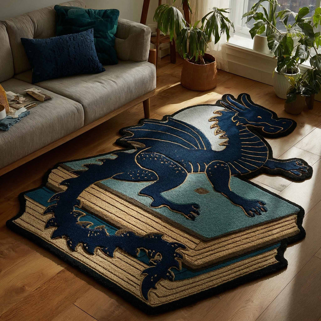 Steel Wyvern Custom Shape Area Rug NCU0XD2703