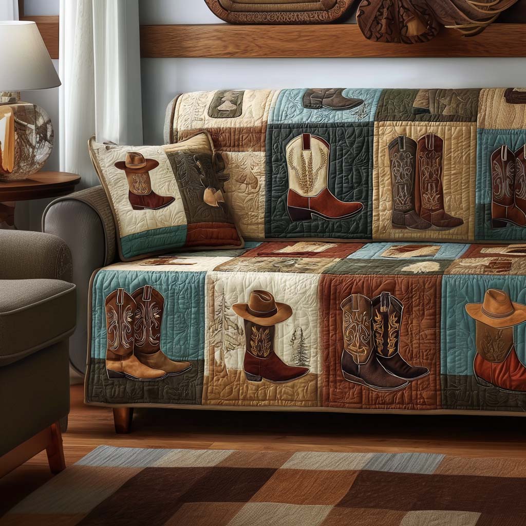 Cowboy Quilted Sofa Cover NCU0VT302