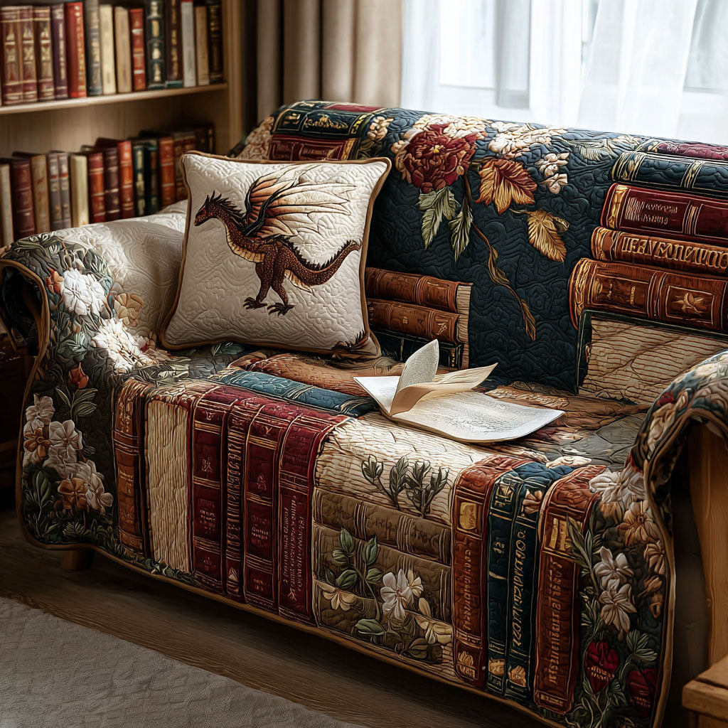 The Story Hoard Quilted Sofa Cover NCU0PT9952