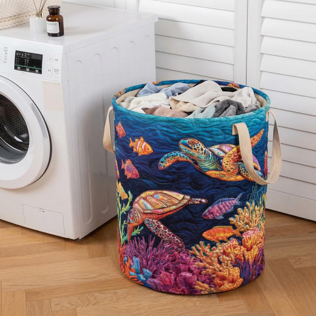 Turtle Bay Quilted Laundry Basket NCU0NTD118