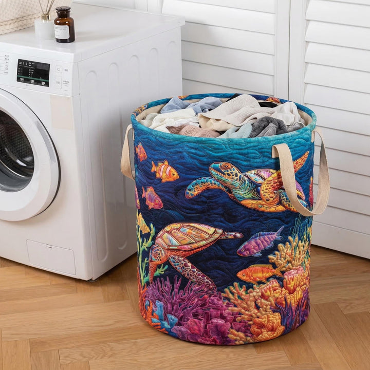 Turtle Bay Quilted Laundry Basket NCU0NTD118