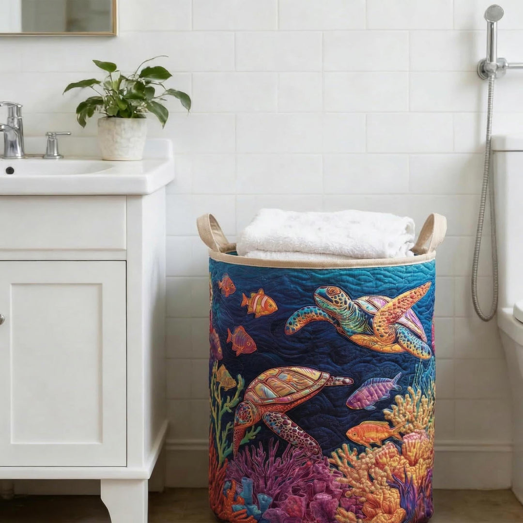 Turtle Bay Quilted Laundry Basket NCU0NTD118