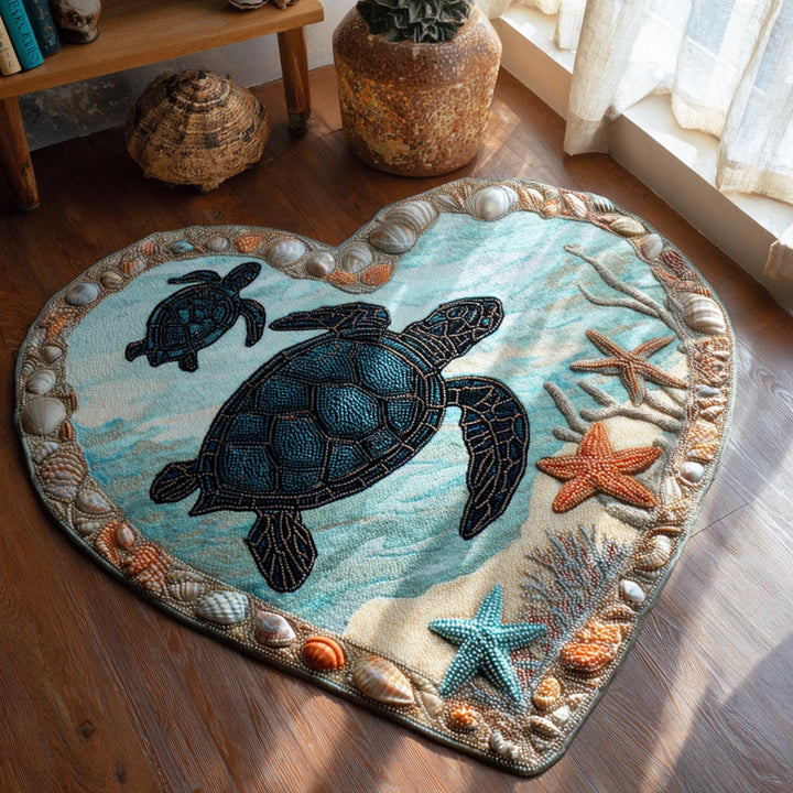 Turtle Grace Custom Shape Area Rug NCU0DV9622