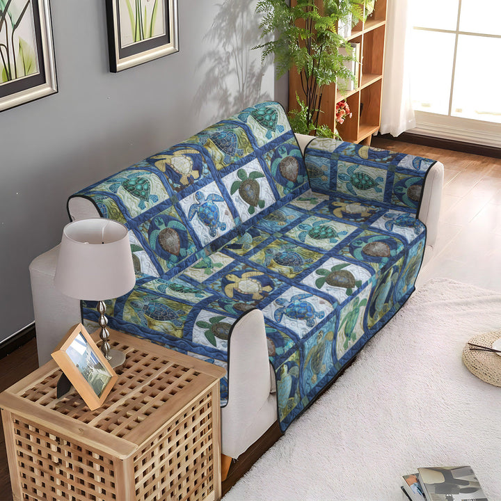 Turtle Tide Quilted Sofa Cover NCU0PT938