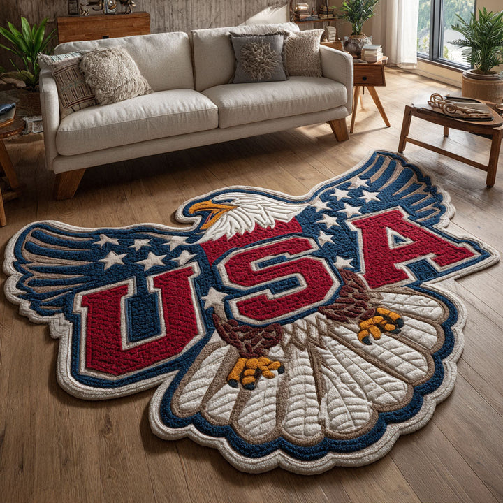 USA Crest Custom Shape Area Rug NCU0NT12652