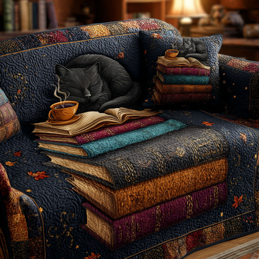 Velvet Library Quilted Sofa Cover NCU0TV762