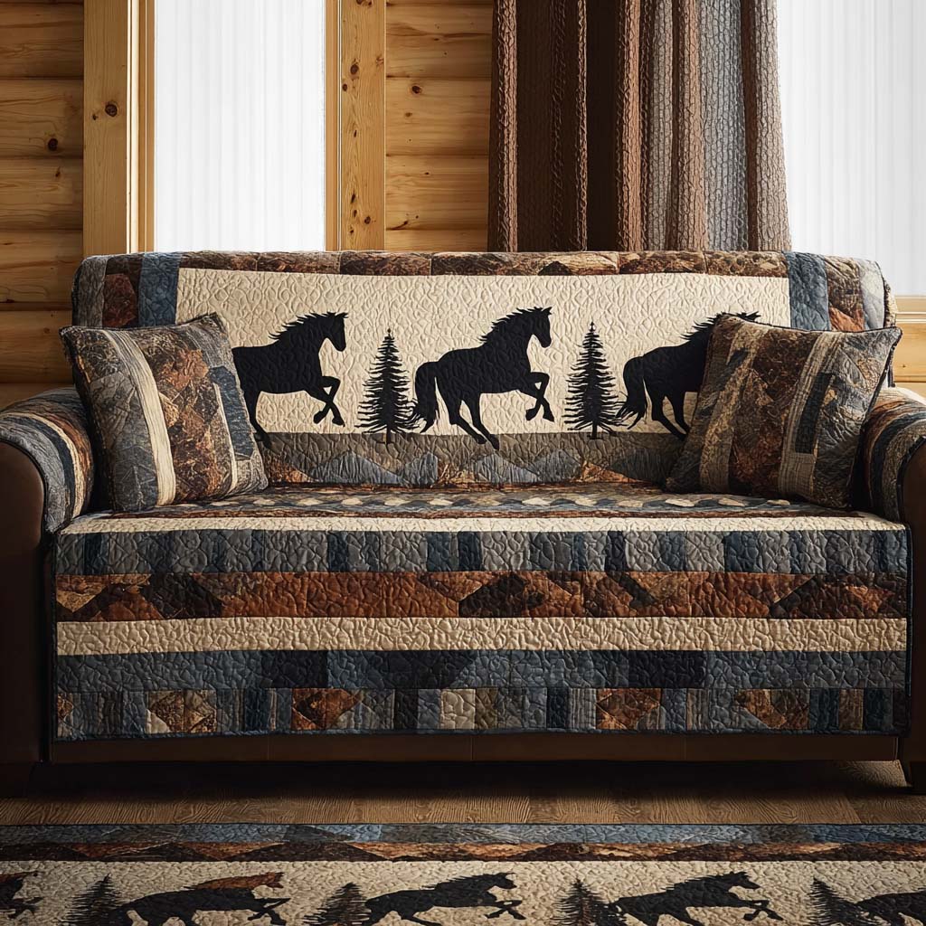 Vintage West Quilted Sofa Cover NCU0NT10838